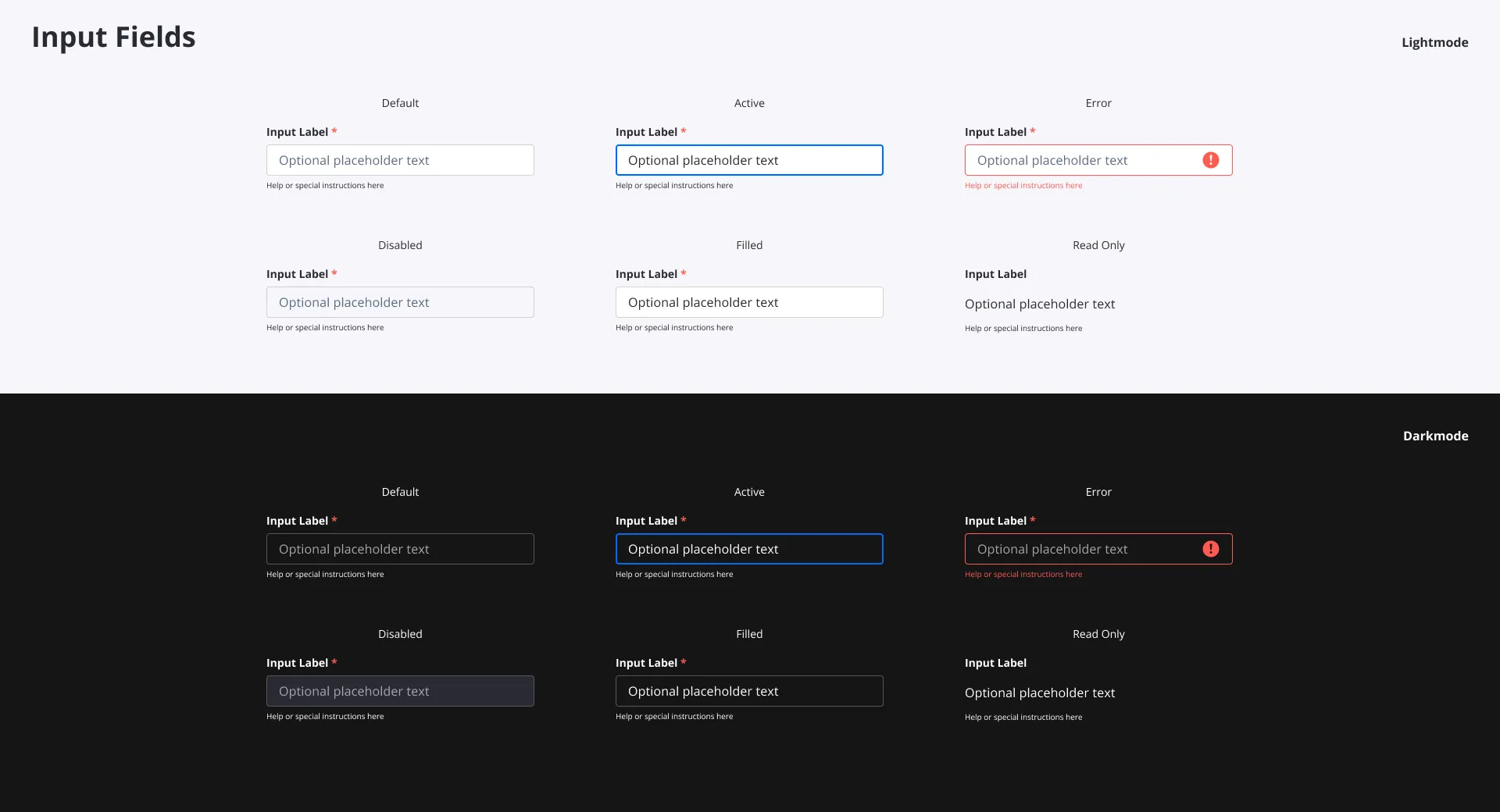 Input Fields