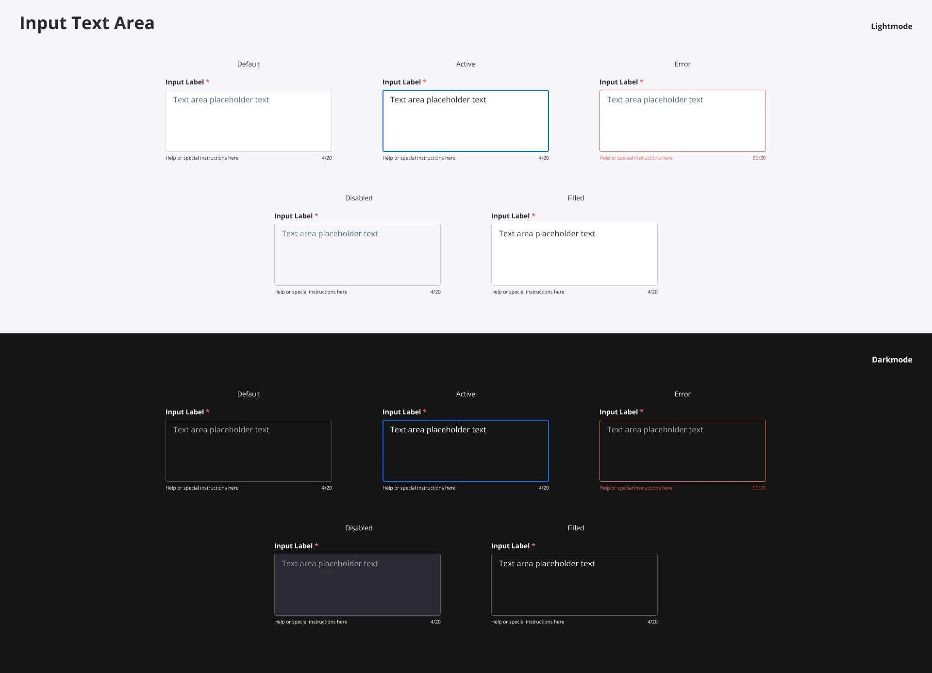Input Text Area