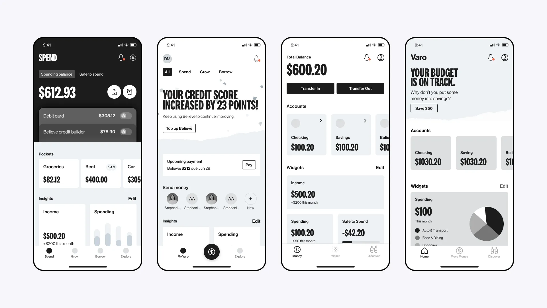 A selection of App IA explorations from a recent workshop