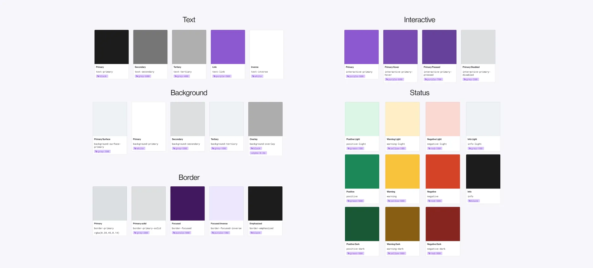 Color tokens