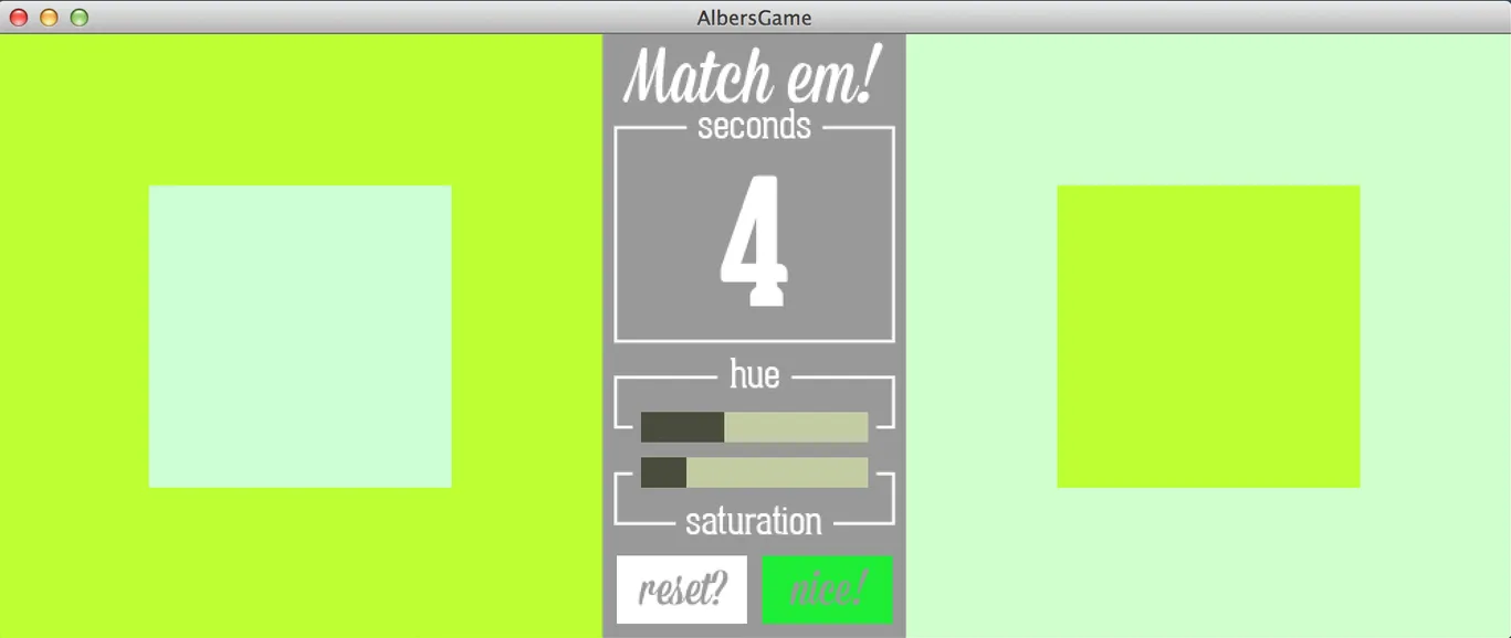 The play screen of the game