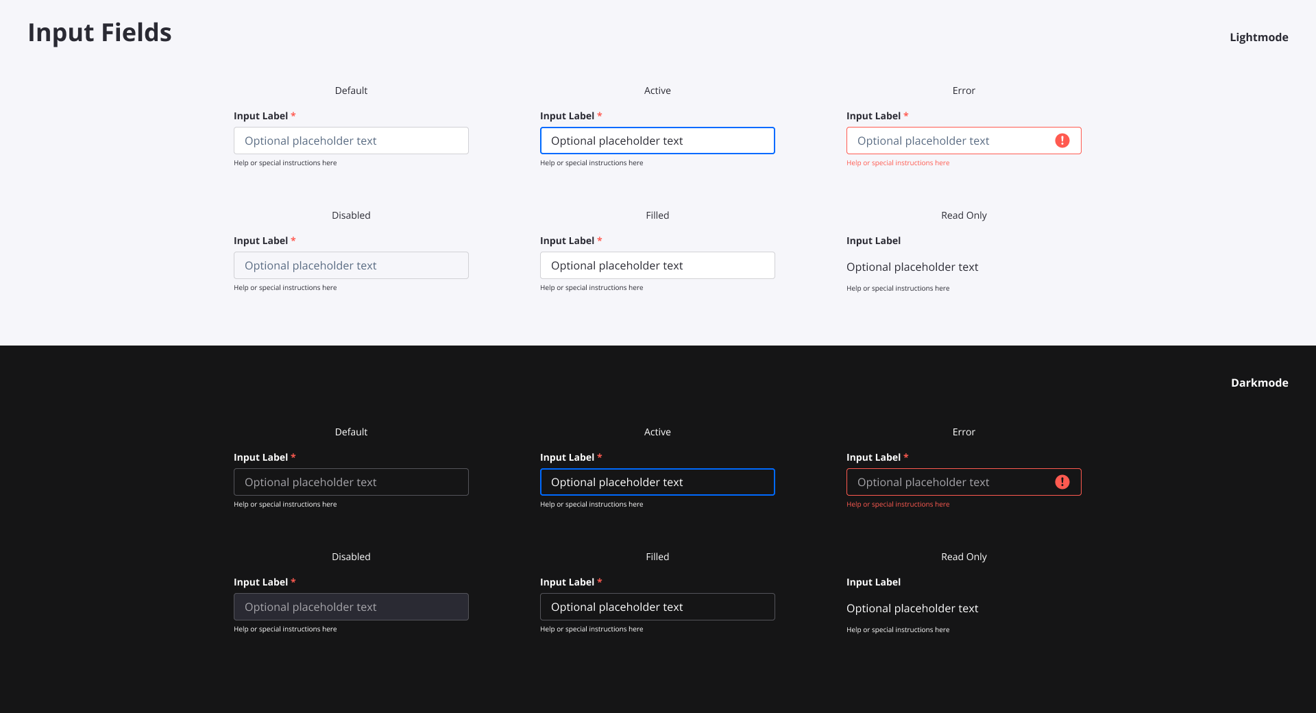 Input Fields