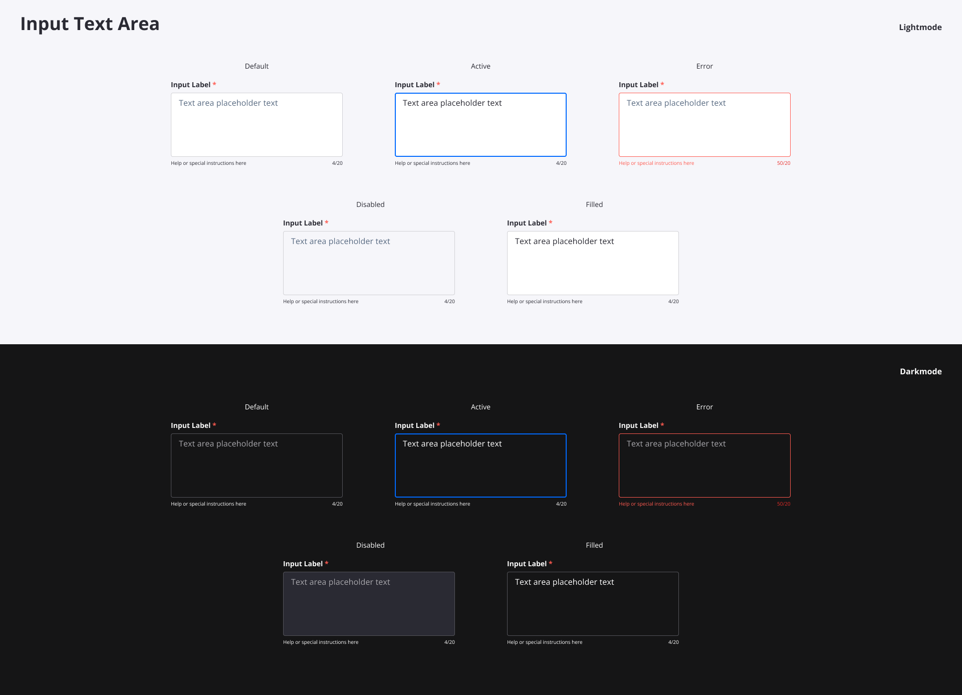 Input Text Area