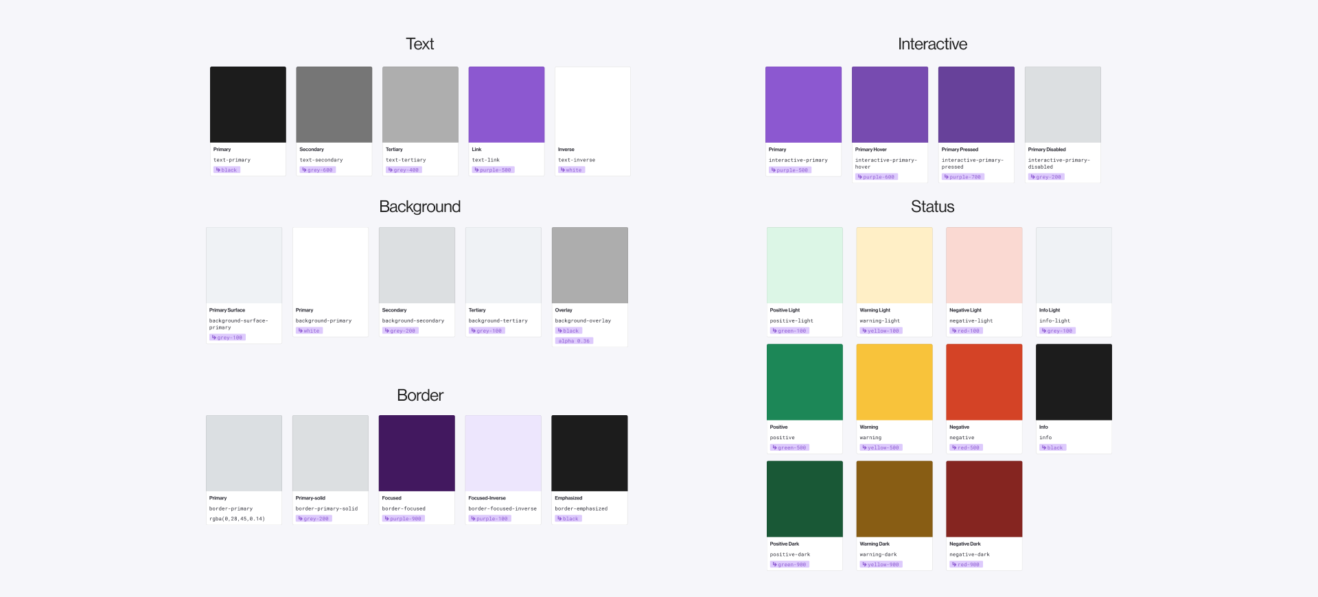 Color tokens