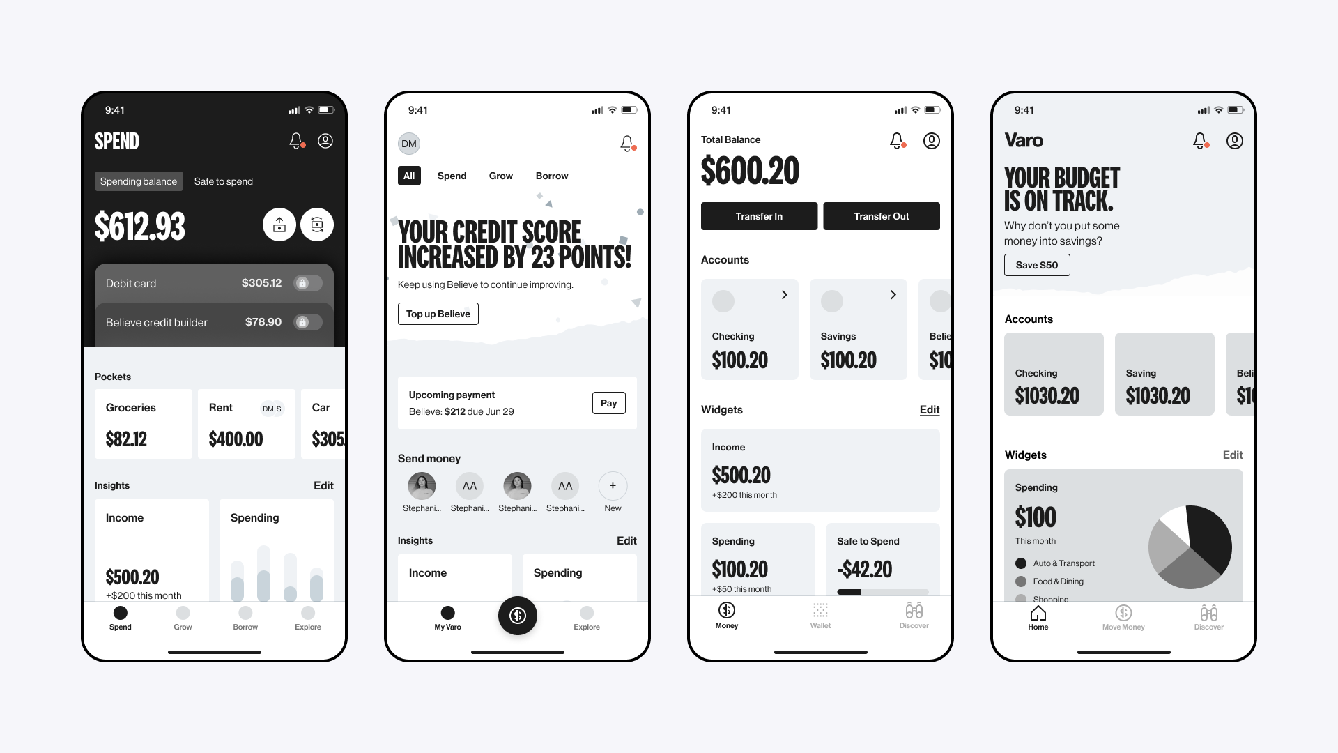 A selection of App IA explorations from a recent workshop